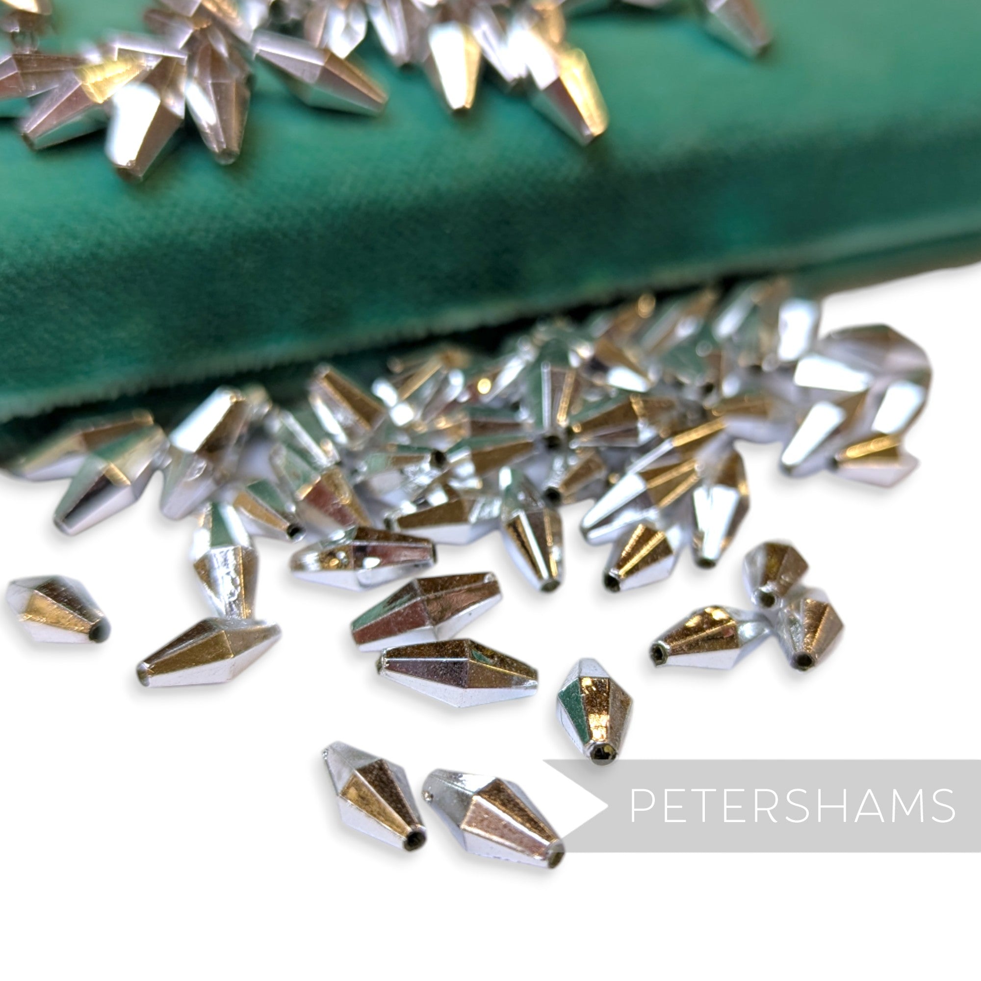 Vintage 1960/70's 12x5mm Faceted Bi-Cone Bead - 72 Pieces