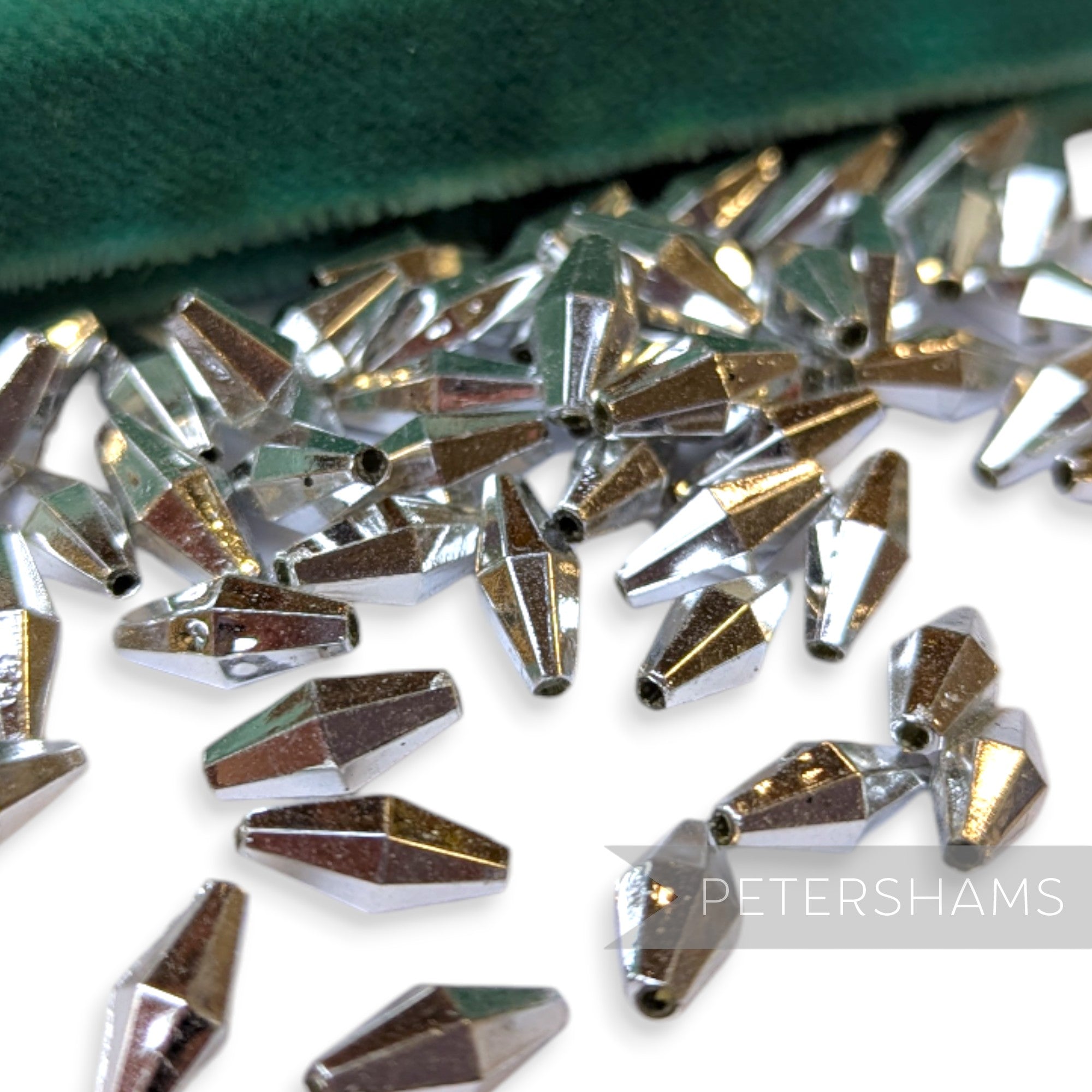 Vintage 1960/70's 12x5mm Faceted Bi-Cone Bead - 72 Pieces