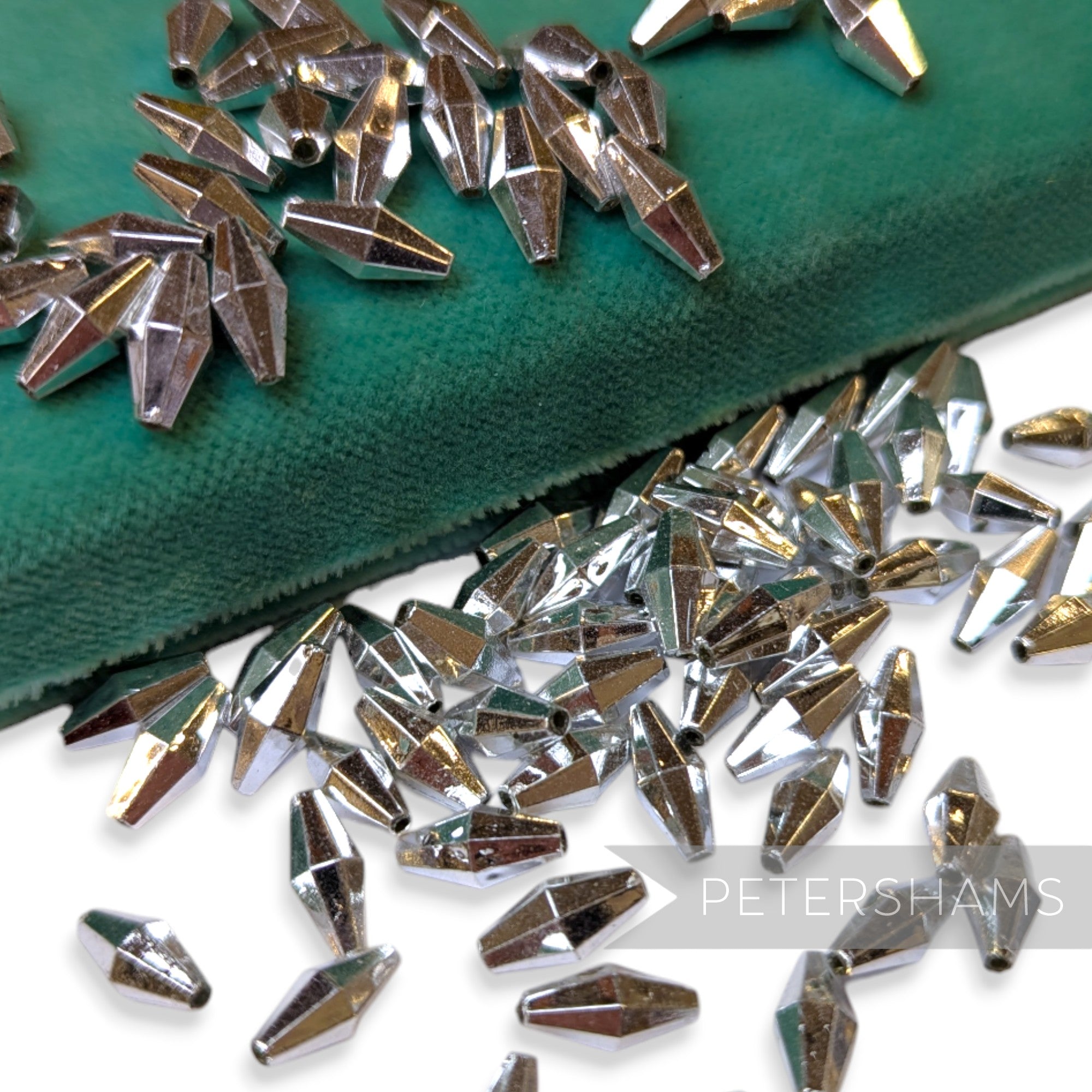 Vintage 1960/70's 12x5mm Faceted Bi-Cone Bead - 72 Pieces