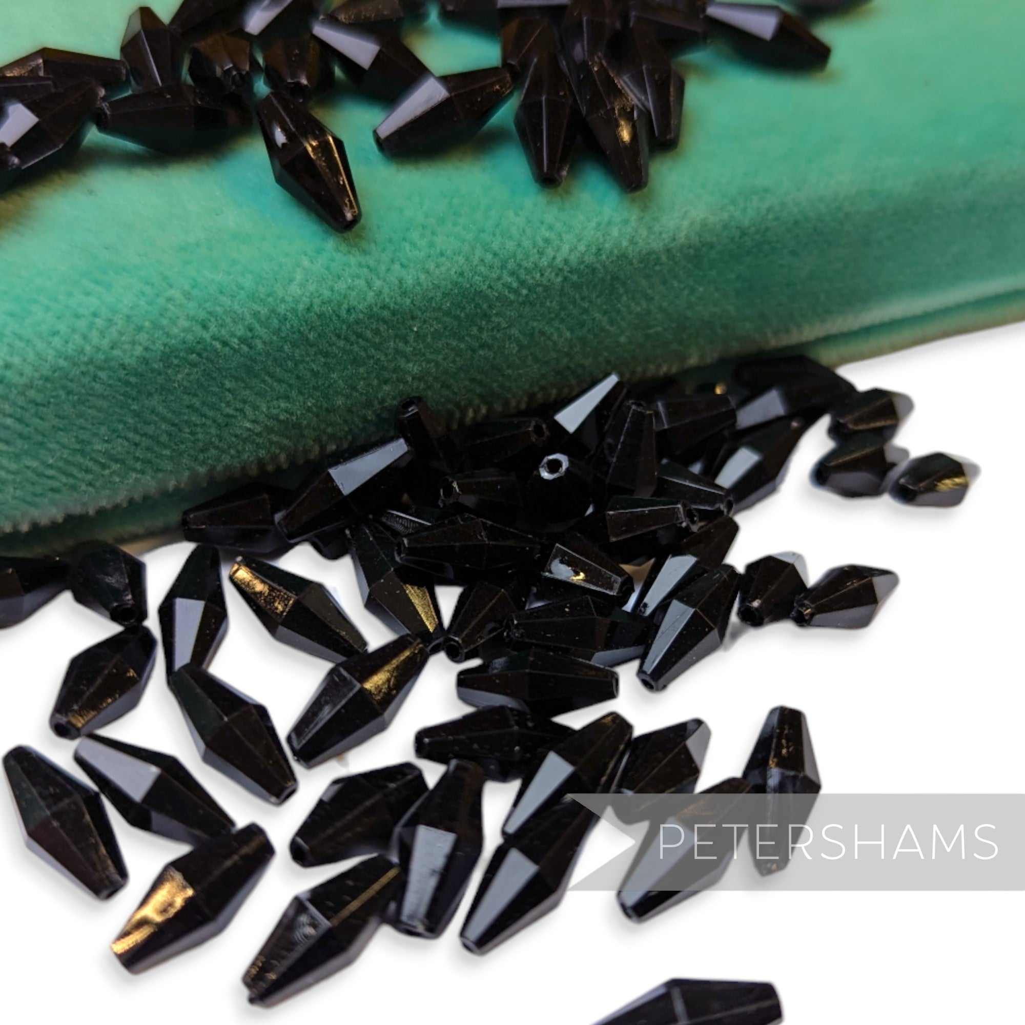 Vintage 1960/70's 12x5mm Faceted Bi-Cone Bead - 72 Pieces