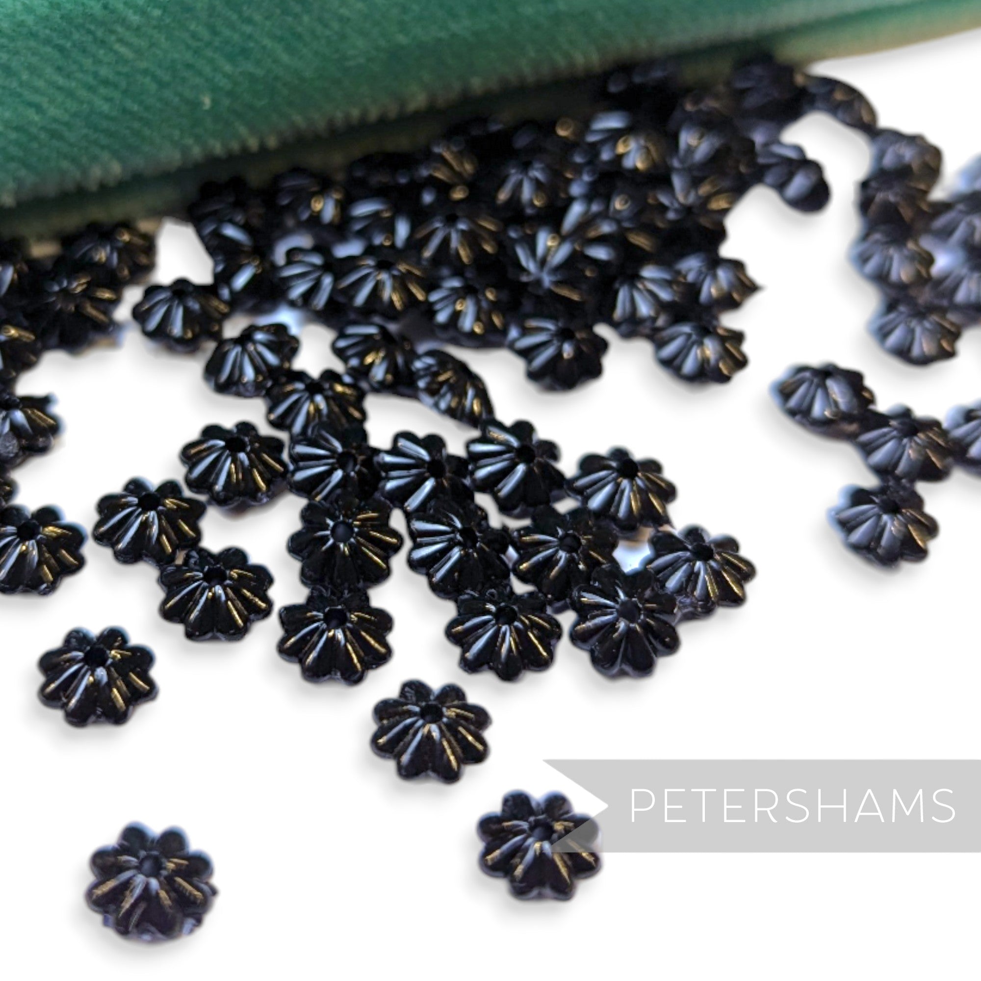 Vintage 1960/70's Tiny 6x6mm Convex Flower Beads - Approx. 144 Pieces