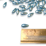 Vintage 1960/70's 10x5mm Pearlescent Long Teardrop Beads - Approx. 72 Pieces