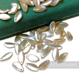 Vintage 1960/70's 15x8mm Smooth Pearlescent Petal Beads - 72 Pieces