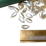 Vintage 1960/70's 15x8mm Smooth Pearlescent Petal Beads - 72 Pieces