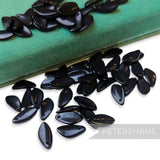 Vintage 1960/70's 15x8mm Smooth Glass Petal Beads - 72 Pieces