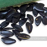 Vintage 1960/70's 15x8mm Smooth Glass Petal Beads - 72 Pieces