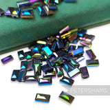 Vintage 1960/70's 10x5mm Faceted Flatback Rectangle Beads - 72 Pieces