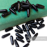 Vintage 1960/70's 15x5mm Long Smooth Droplet Beads - 36 Pieces