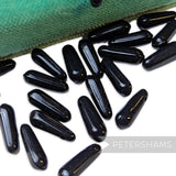 Vintage 1960/70's 15x5mm Long Smooth Droplet Beads - 36 Pieces