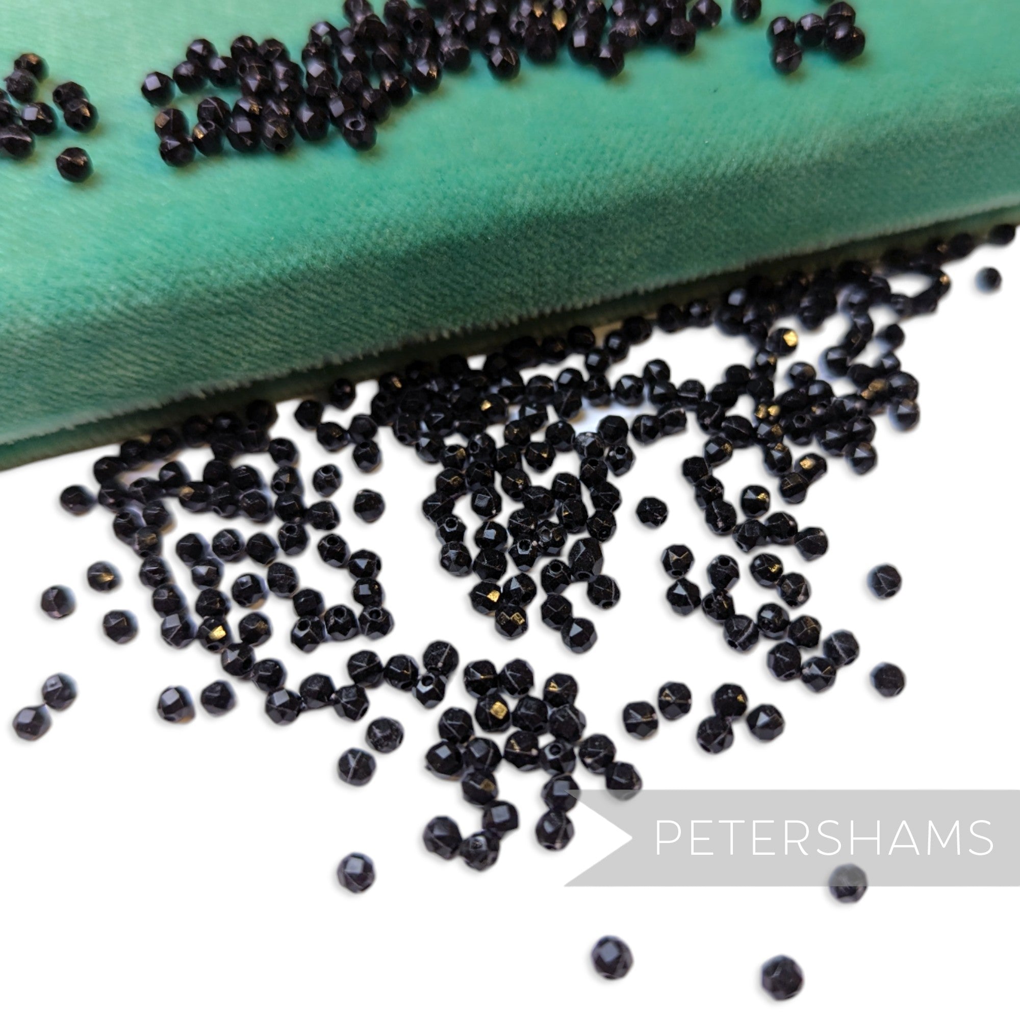 Vintage 1960/70's Tiny 2mm Round Faceted Beads - Approx. 144 Pieces