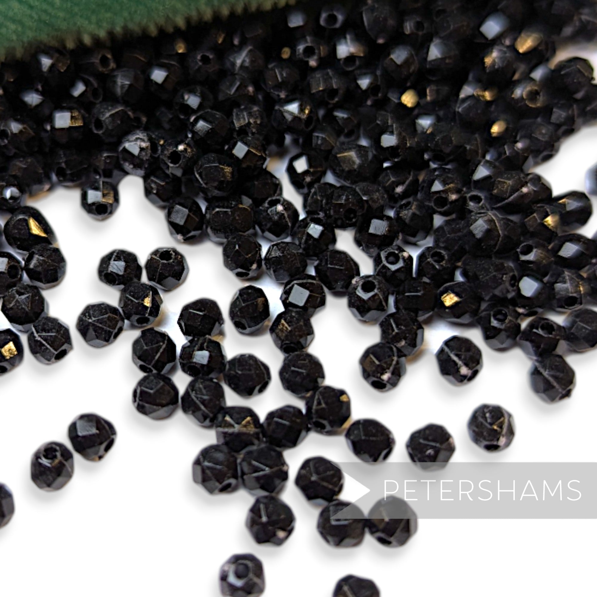 Vintage 1960/70's Tiny 2mm Round Faceted Beads - Approx. 144 Pieces