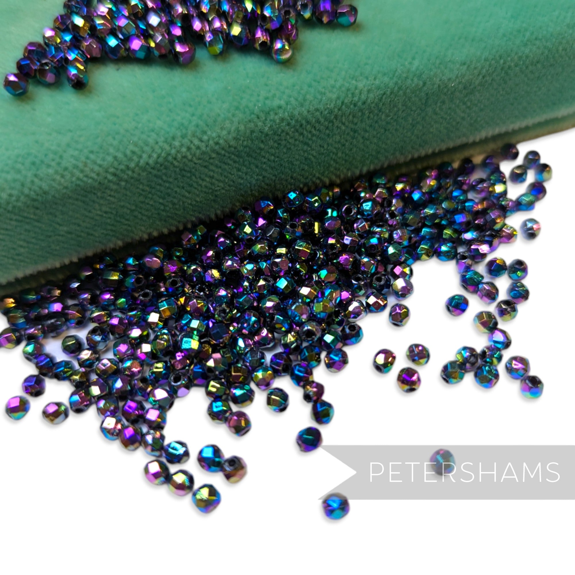 Vintage 1960/70's Tiny 2mm Round Faceted Beads - Approx. 144 Pieces