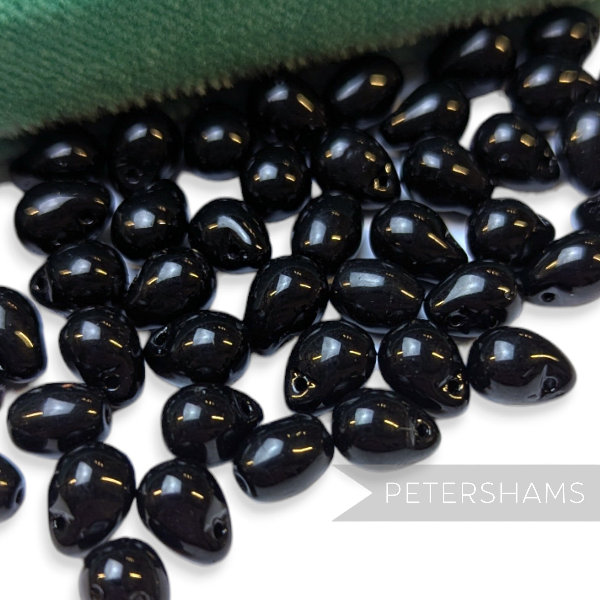 Vintage 1960/70's 8x6mm Plump Droplet Beads - 72 Pieces