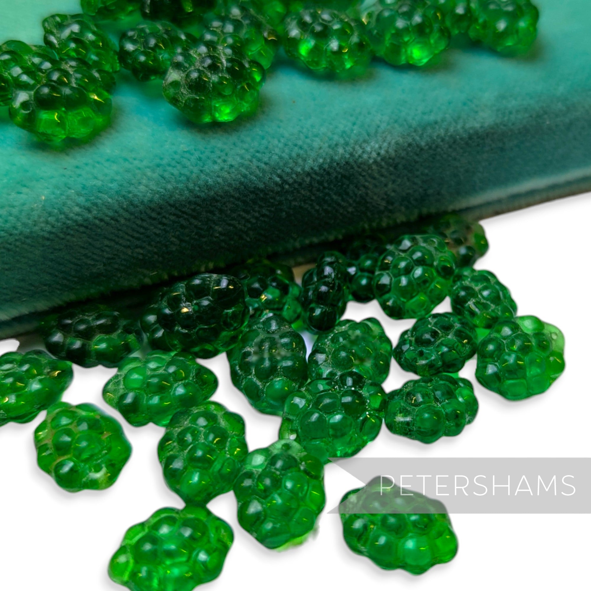 Vintage 1960/70's 13x10mm Glass Fruity Beads - 36 Pieces