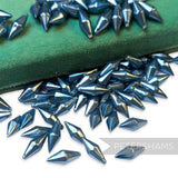 Vintage 1960/70's 15x6mm Pearlescent Pointed Tip Beads - Approx. 72 Pieces