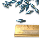 Vintage 1960/70's 15x6mm Pearlescent Pointed Tip Beads - Approx. 72 Pieces