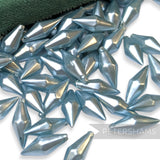 Vintage 1960/70's 15x6mm Pearlescent Pointed Tip Beads - Approx. 72 Pieces