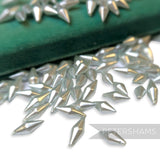 Vintage 1960/70's 15x6mm Pearlescent Pointed Tip Beads - Approx. 72 Pieces