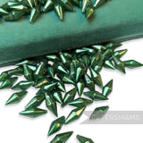 Vintage 1960/70's 15x6mm Pearlescent Pointed Tip Beads - Approx. 72 Pieces