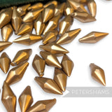 Vintage 1960/70's 15x6mm Pearlescent Pointed Tip Beads - Approx. 72 Pieces