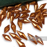 Vintage 1960/70's 15x6mm Pearlescent Pointed Tip Beads - Approx. 72 Pieces