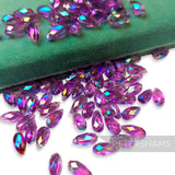 Vintage 1960/70's 10x6mm Rounded Faceted Teardrop Beads - Approx. 72 Pieces
