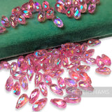 Vintage 1960/70's 10x6mm Rounded Faceted Teardrop Beads - Approx. 72 Pieces
