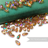 Vintage 1960/70's 10x6mm Rounded Faceted Teardrop Beads - Approx. 72 Pieces