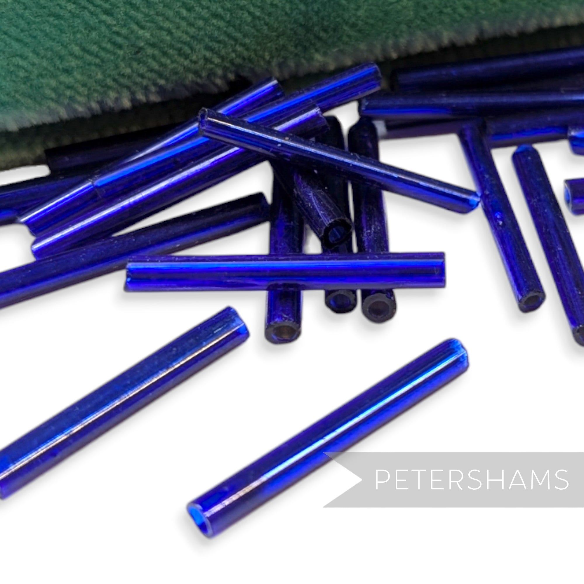 25mm Vintage Extra Long Glass Bugle Beads - 36 Pieces