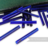 25mm Vintage Extra Long Glass Bugle Beads - 36 Pieces