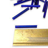 25mm Vintage Extra Long Glass Bugle Beads - 36 Pieces