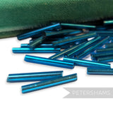 25mm Vintage Extra Long Glass Bugle Beads - 36 Pieces