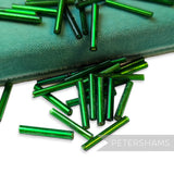 25mm Vintage Extra Long Glass Bugle Beads - 36 Pieces