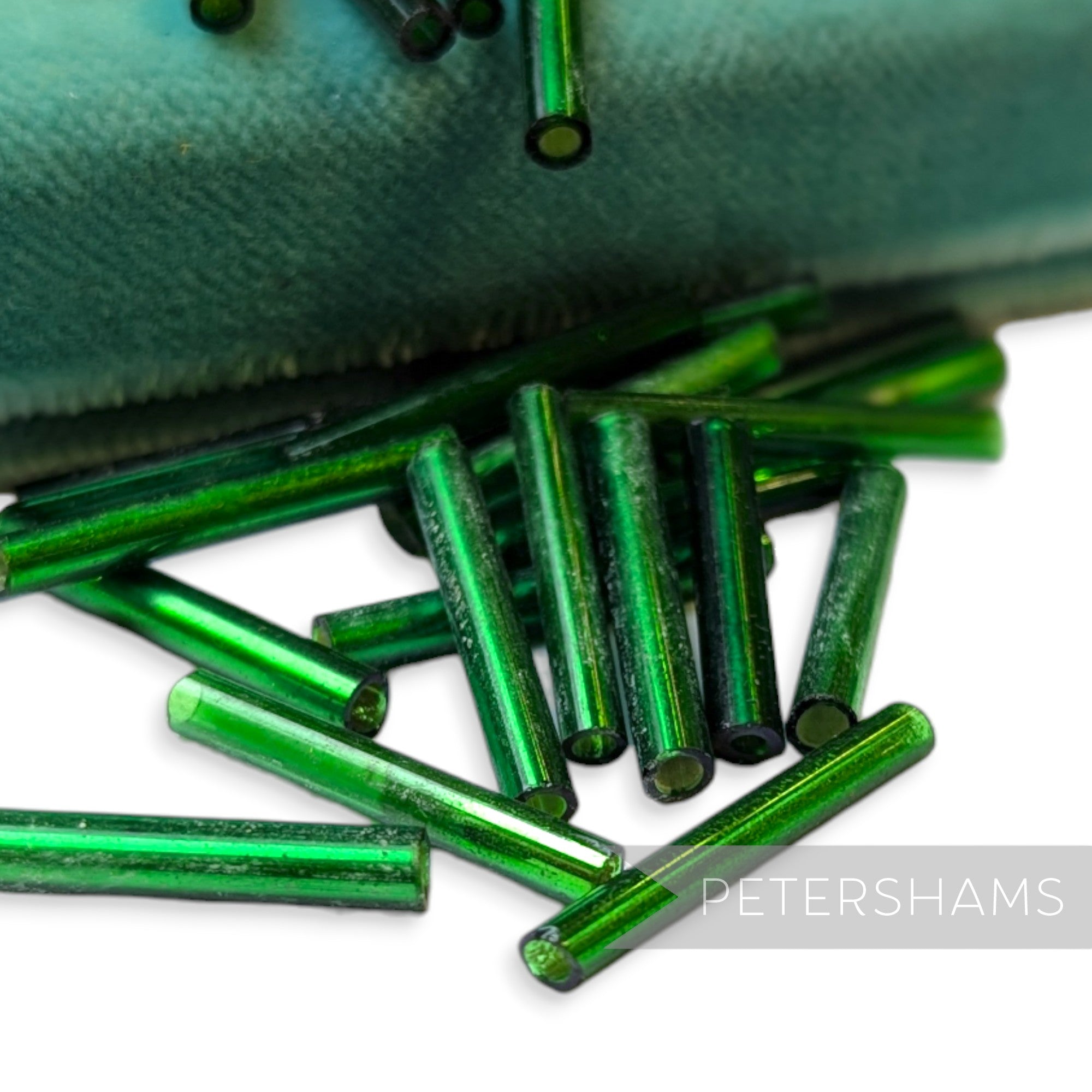 25mm Vintage Extra Long Glass Bugle Beads - 36 Pieces