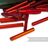 25mm Vintage Extra Long Glass Bugle Beads - 36 Pieces