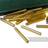 25mm Vintage Extra Long Glass Bugle Beads - 36 Pieces