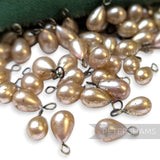 Vintage 1950/60's 12x5mm Pearlescent Droplet with Loop - 72 Pieces