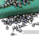 Vintage 1950/60's 12x5mm Pearlescent Droplet with Loop - 72 Pieces