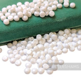 Vintage 1960/70's Glass 5x5mm Flatback Pebble Beads - Approx. 144 Beads