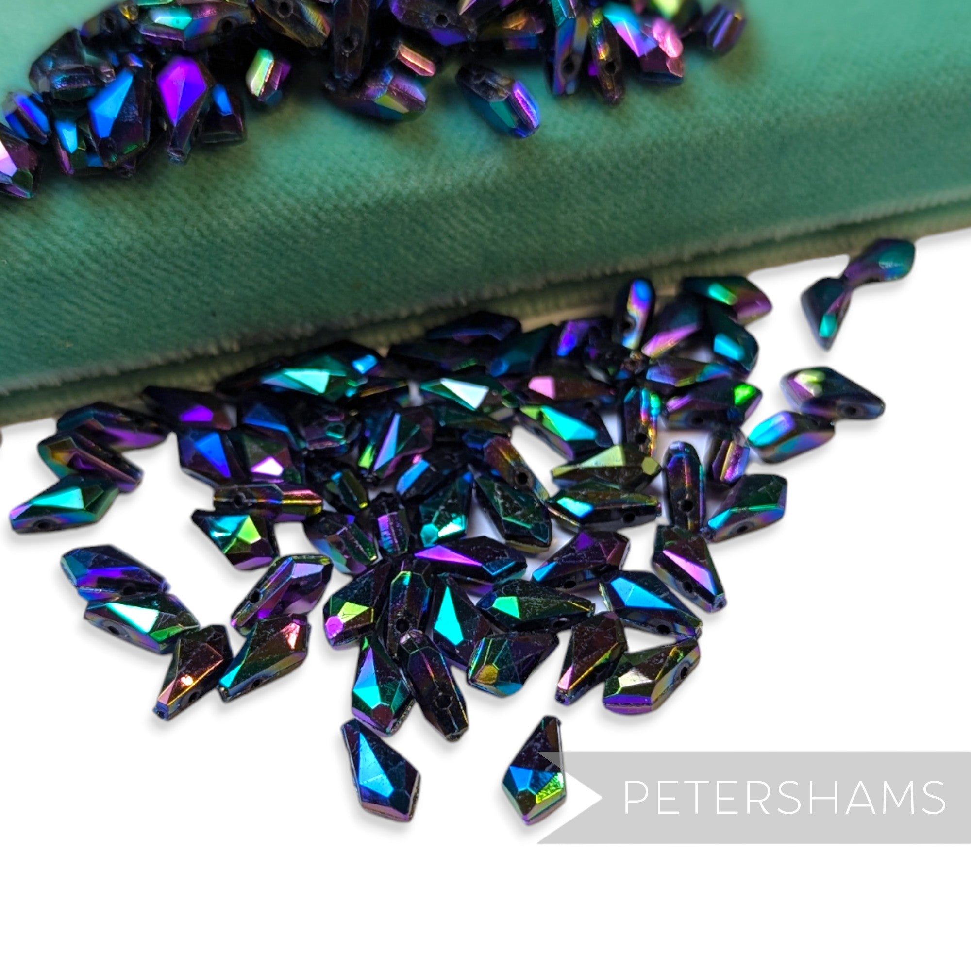 Vintage 1960/70's 10x5mm Geometric Dagger Beads - Approx. 100 Pieces