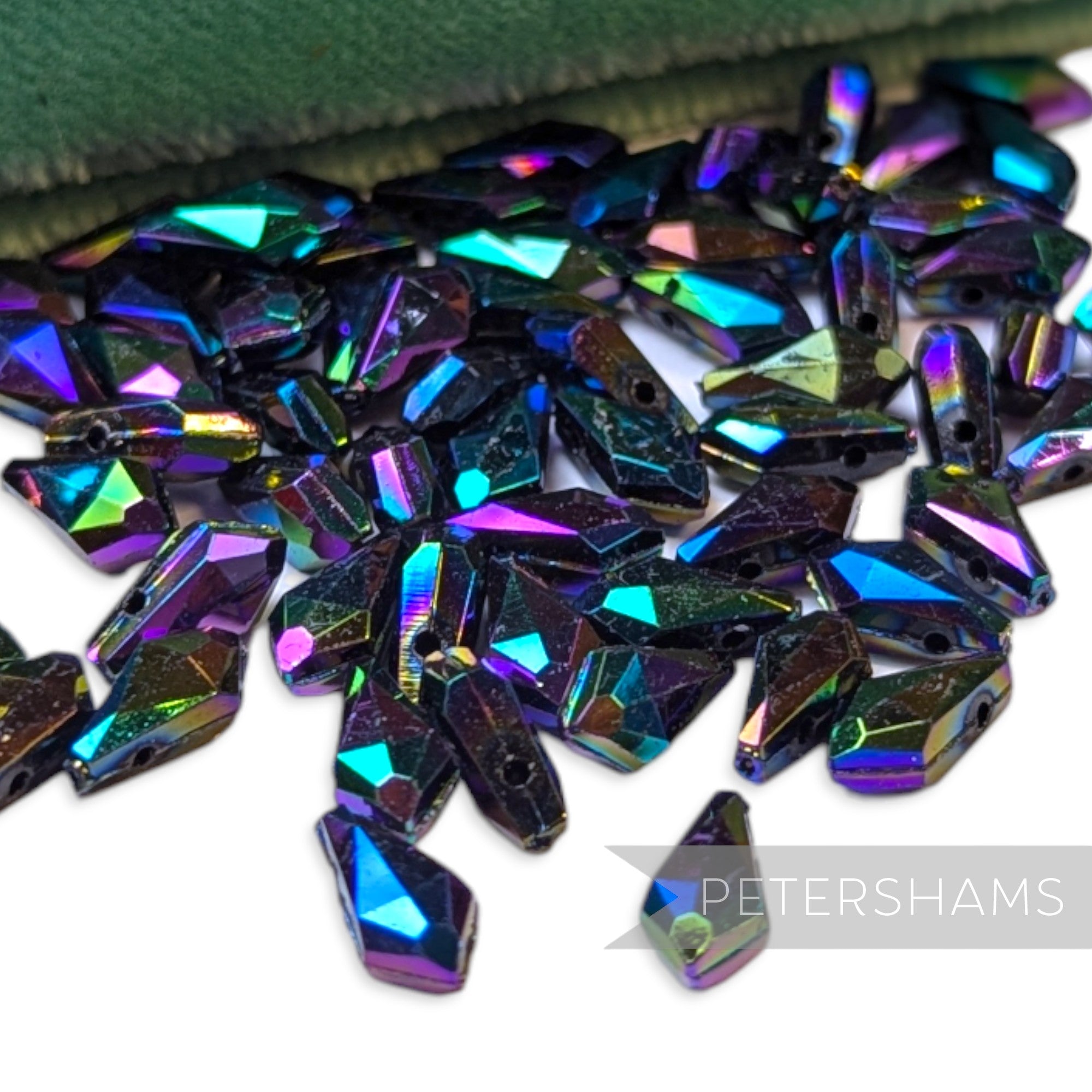 Vintage 1960/70's 10x5mm Geometric Dagger Beads - Approx. 100 Pieces