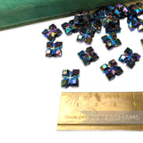 Vintage 1960/70's 10x10mm Geometric Flower Beads - 36 Pieces