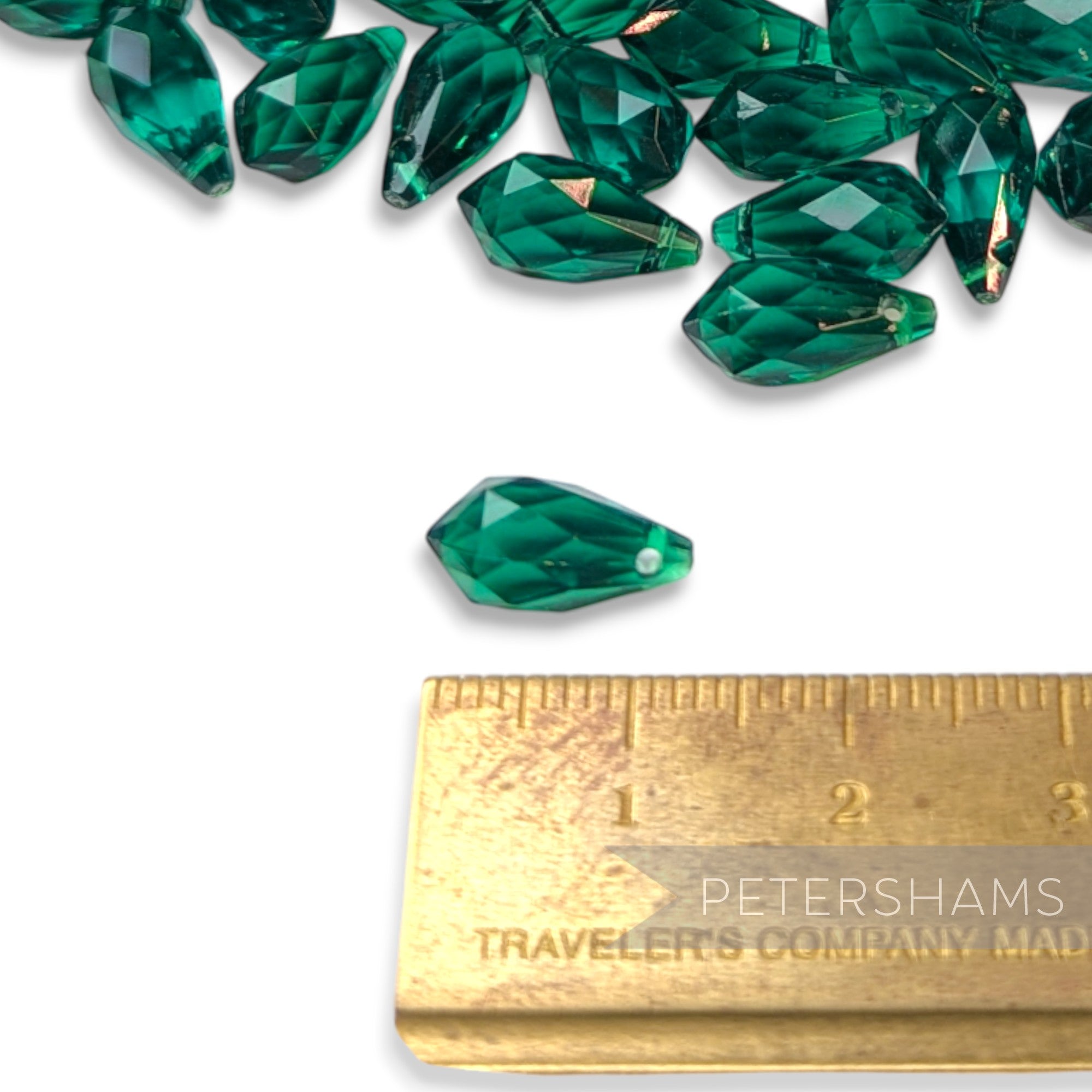 Vintage 1960/70's 12x5mm Pointed Faceted Teardrop Bead - 72 Beads