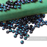 Vintage 1960/70's Glass 5x5mm Flatback Pebble Beads - Approx. 144 Beads