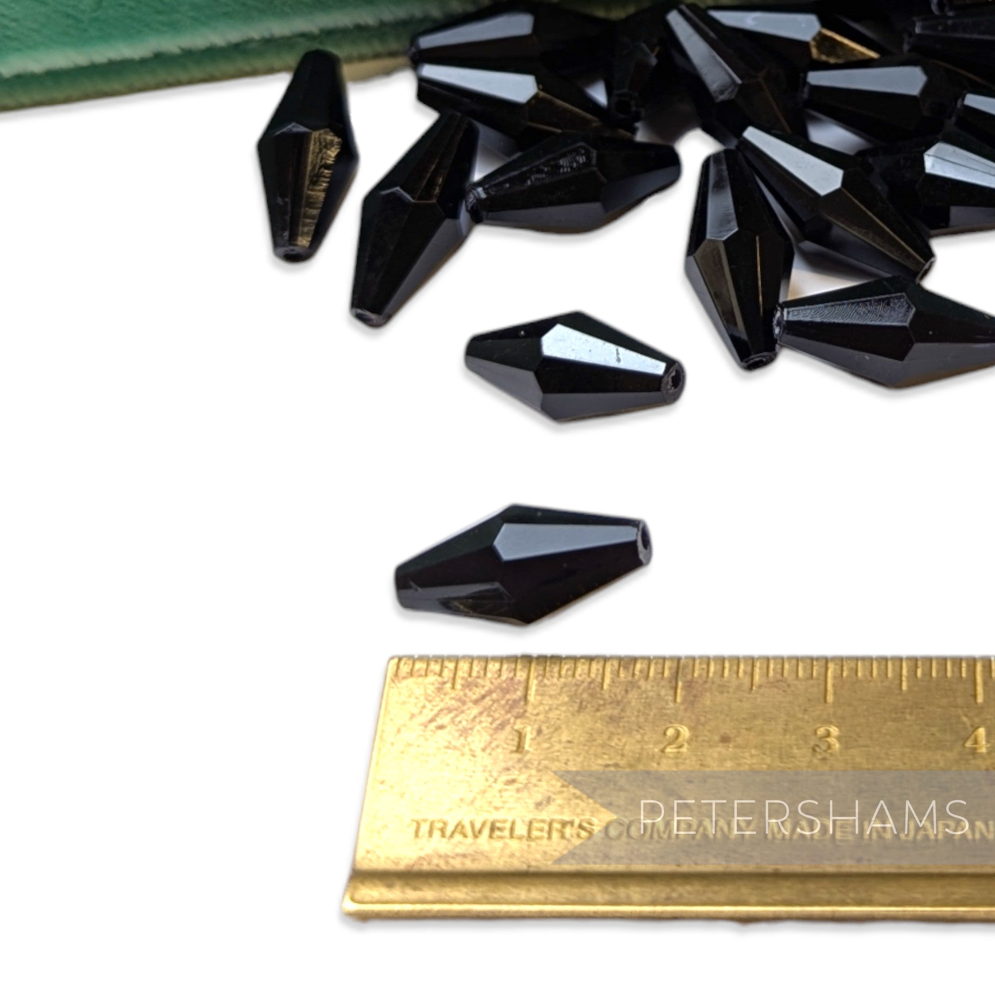 Vintage 1960/70's 18x8mm Faceted Bi-Cone Bead - 36 Pieces