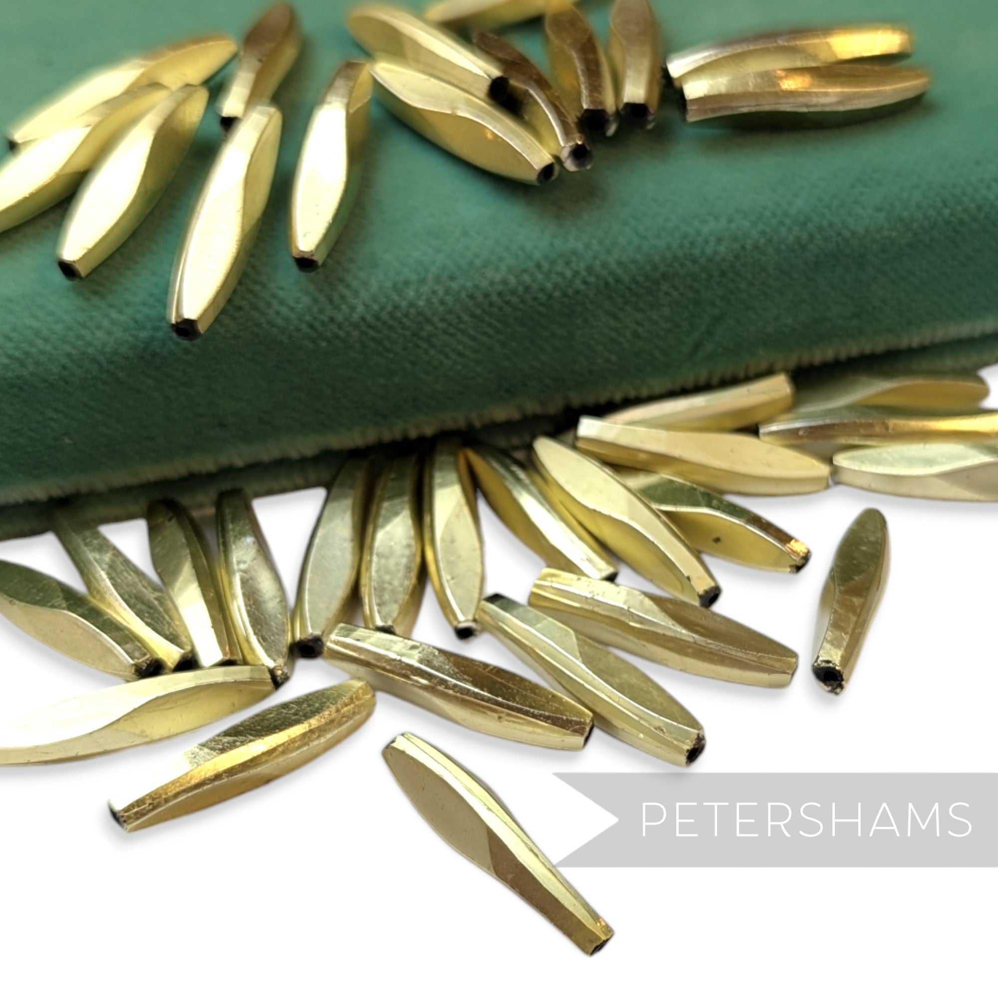 Vintage 1960/70's 23x6mm Long Irregular Beads - 36 Pieces