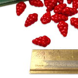 Vintage 1960/70's 15x9mm Glass 'Bunch of Grapes' Beads - 24 Pieces