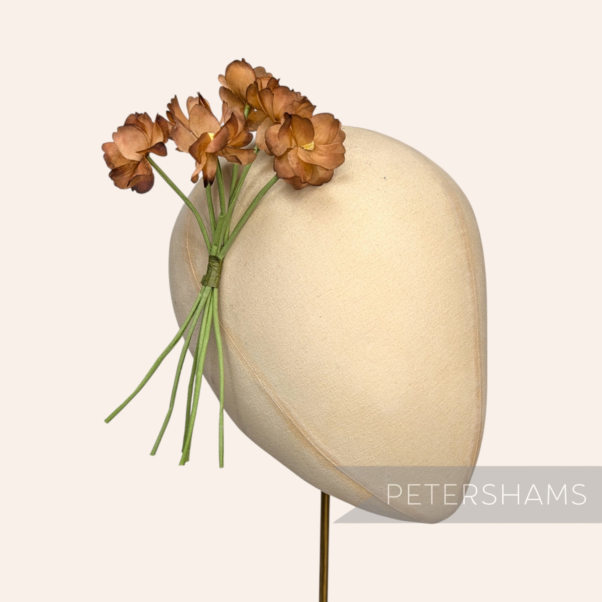 'Carla' Small Silk Vintage Hydrangea Millinery Flower Mount