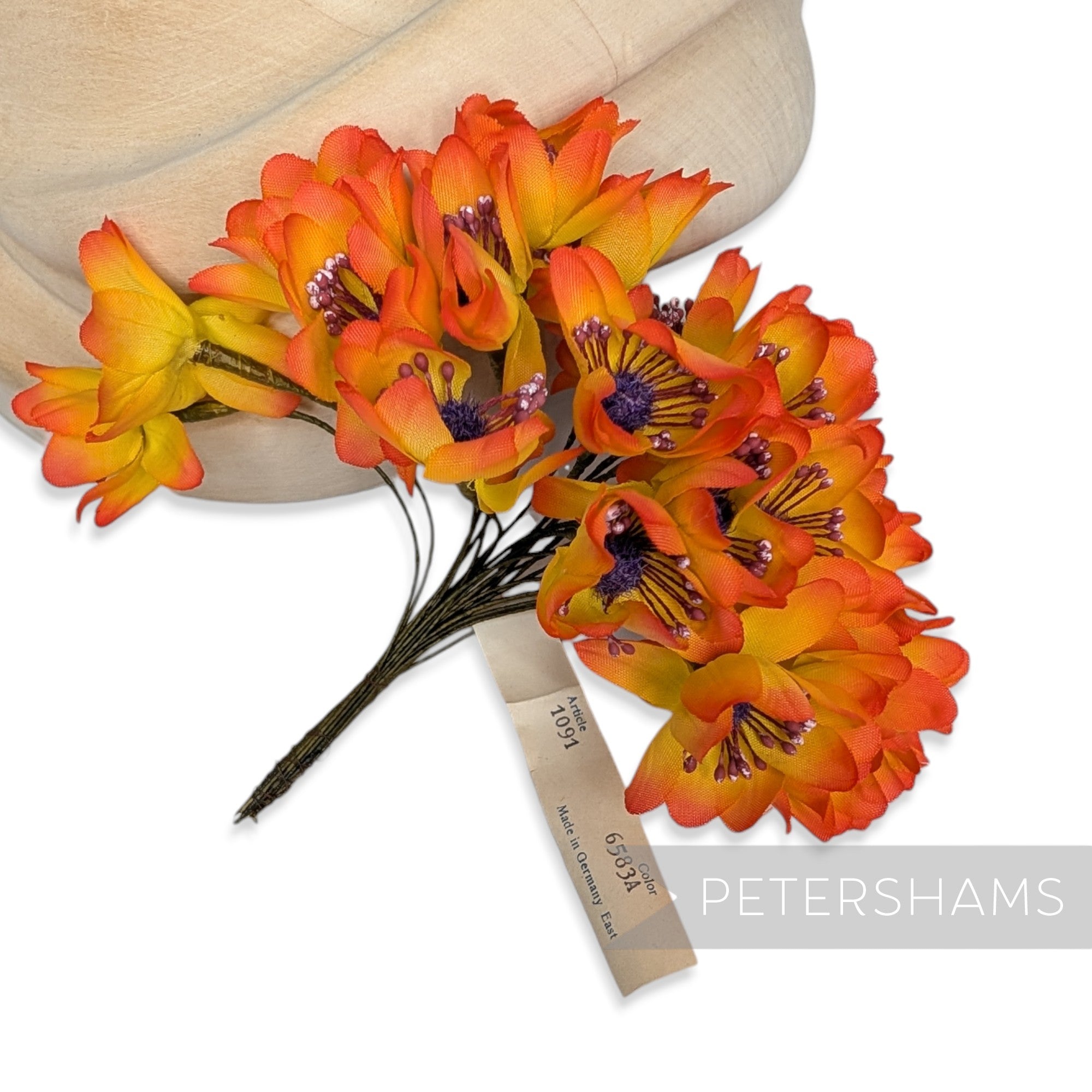 'Chita' Vintage German 1950'60s Anemone Flower Bunch - 24 stems