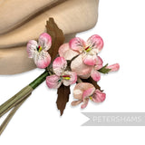 'Brent' Vintage Velvet Pansy Wired Millinery Flower Bunch
